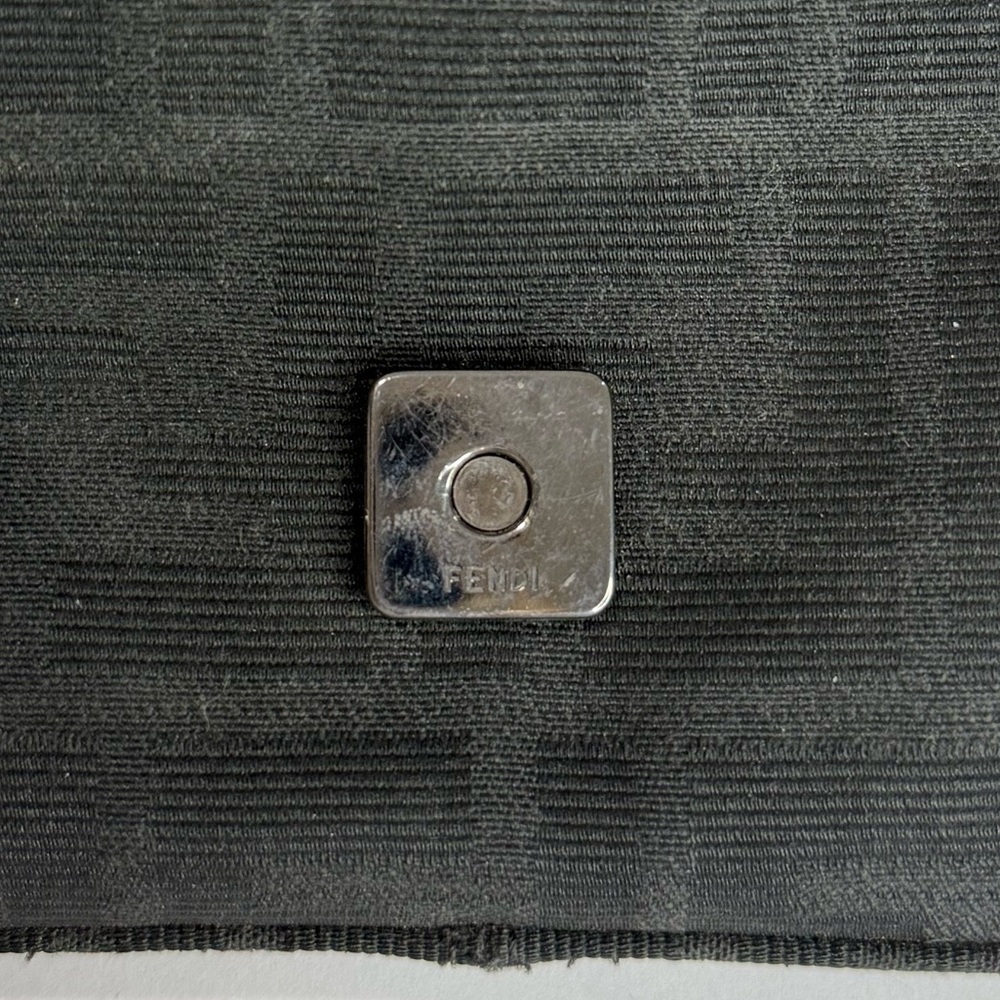 ✨SOLD✨ Vintage Fendi Black Zucca Mini Baguette - Picture 10 of 11